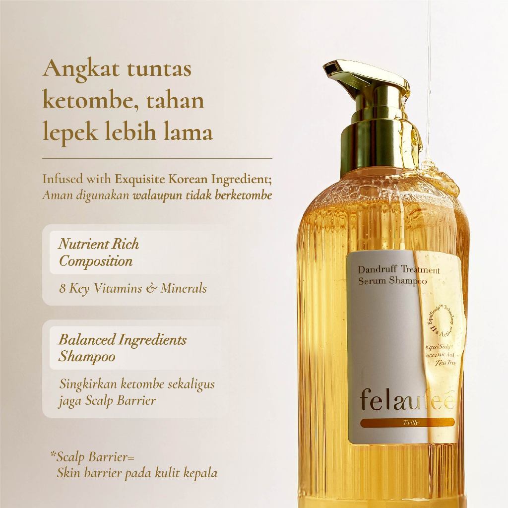 Jual FELAUFEE - Dandruff Treatment Serum Shampoo Peeling Ketombe Lem ...