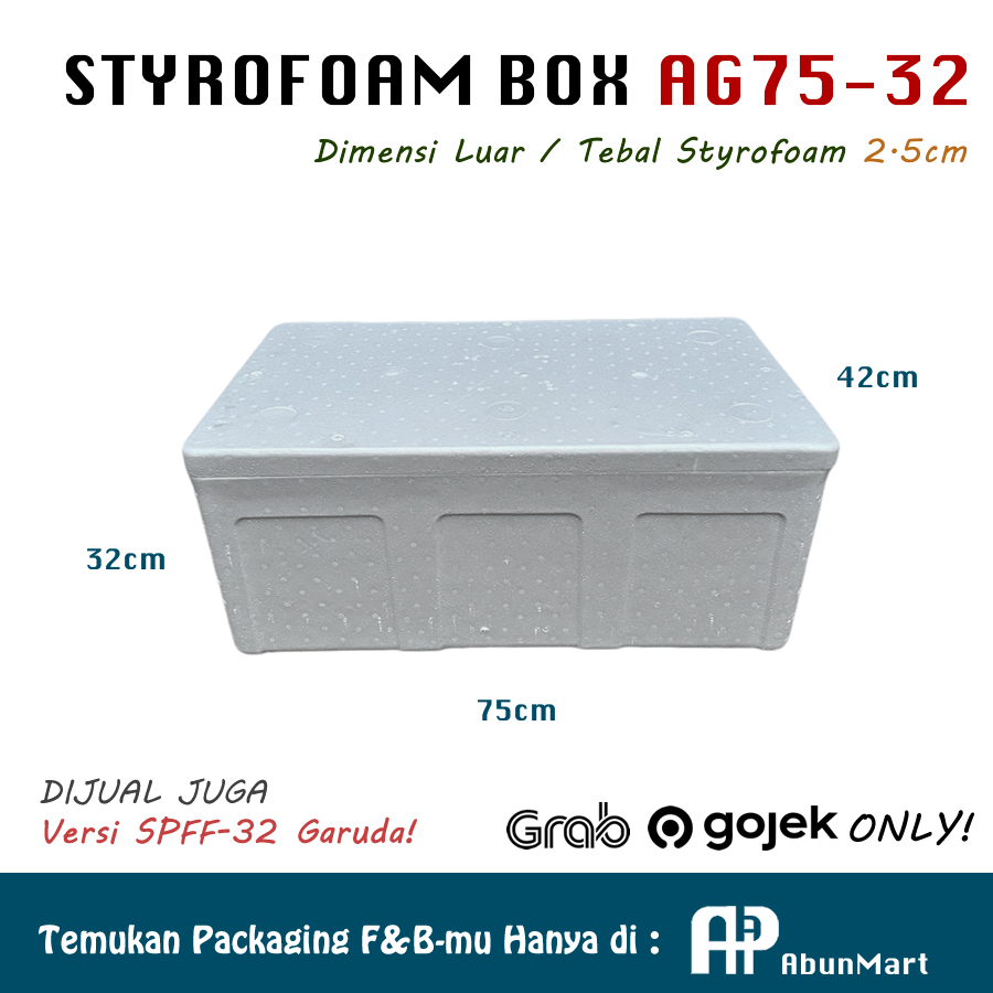 Jual Styrofoam Box AG75 Standard (75x42x32cm) | Shopee Indonesia