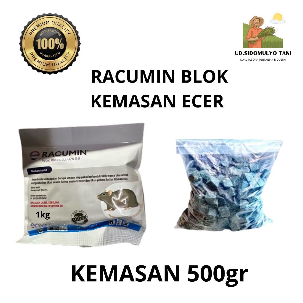 Jual RACUMIN Wax Block 500g Pembasmi Tikus Ampuh Blok Biru Umpan ...