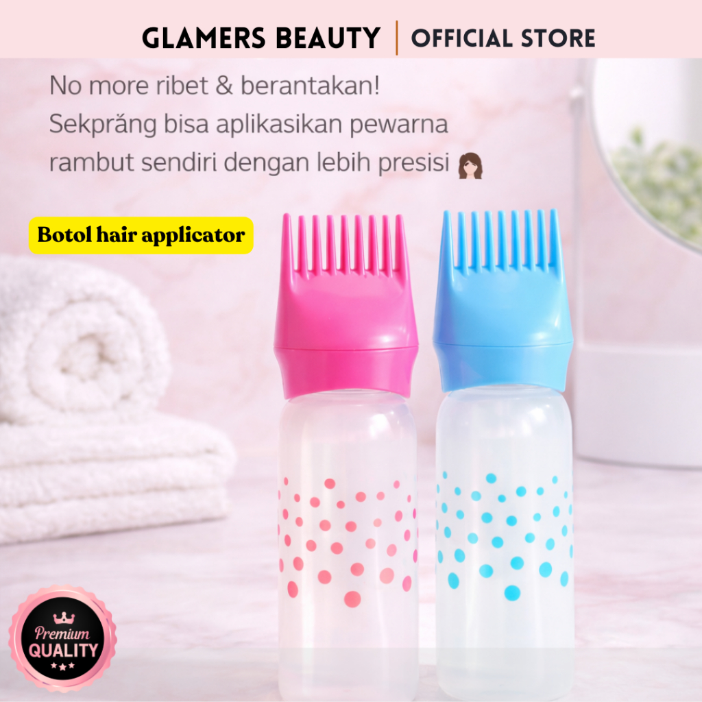 Jual Glamers Beauty - Botol Pewarna Rambut Warna PINK /Aplikator Hair ...