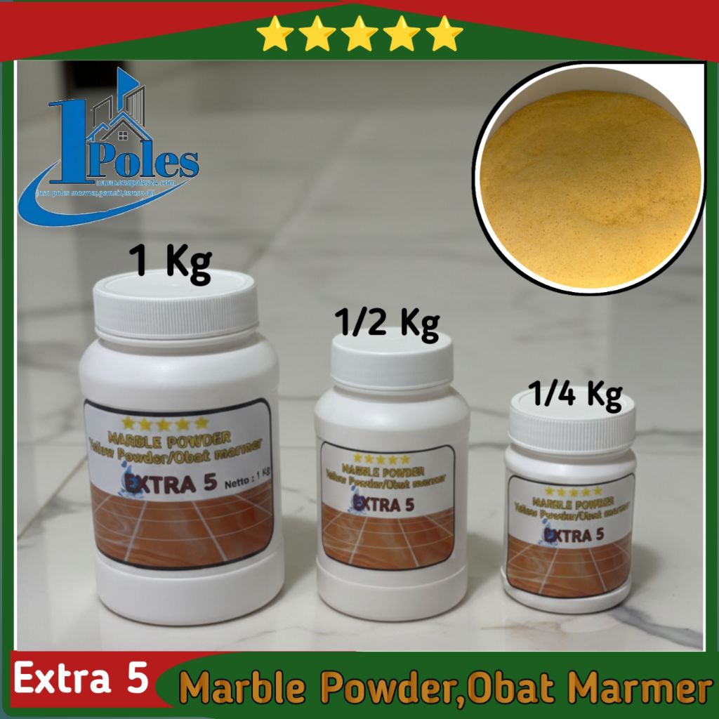 Jual Obat Poles Marmer 1Kg, Polishing Yellow Powder extra 5 (kemasan ...