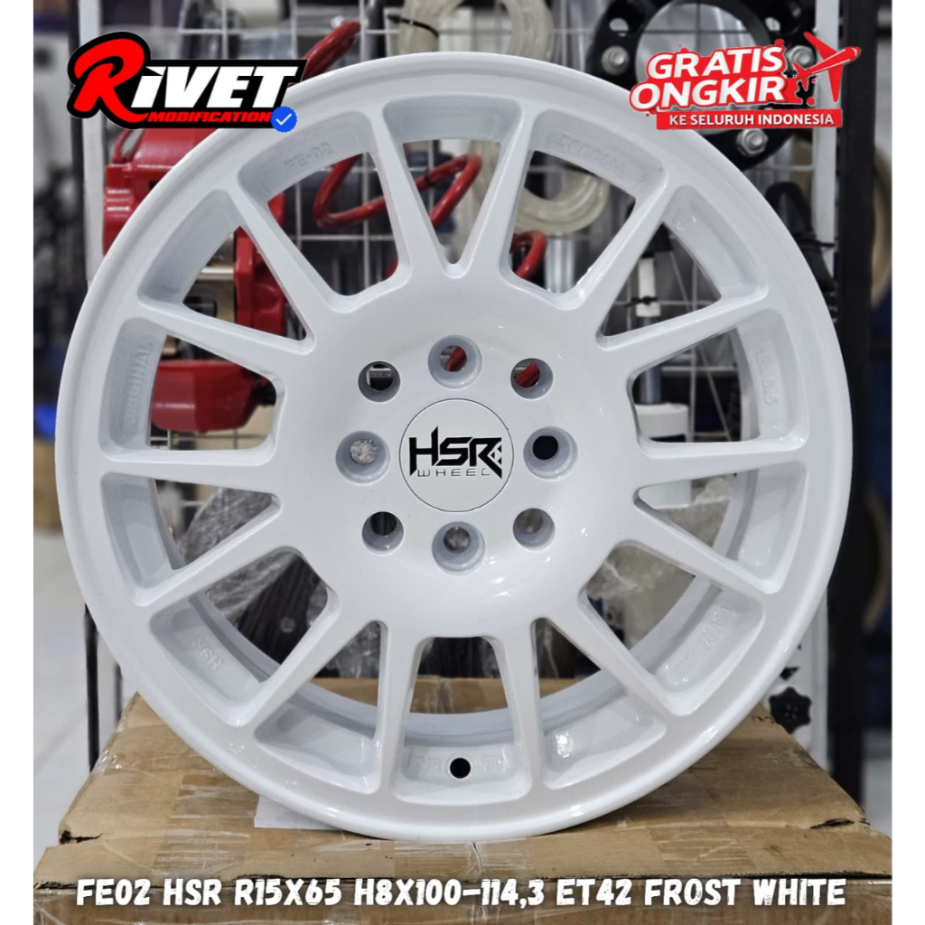 Jual VELG MODEL RALLYLOCK HSR FE02 RING 15 PCD 8X100-114,3 WHITE UNTUK ...