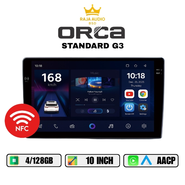 Jual Orca Standard G3 10 Inch 4/128 ADR-9988 Head Unit Mobil Android 13 ...