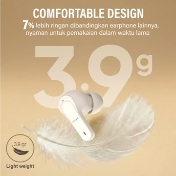 Headset TWS Earphone Bluetooth 6.0 Headphone Earbuds True Wireless PX Q60i Beige