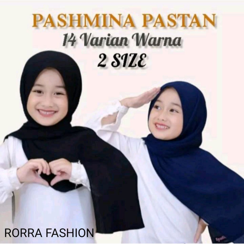 Jual RORRA hijab pasmhina instan anak 4 sampai 10 tahun material jersey ...