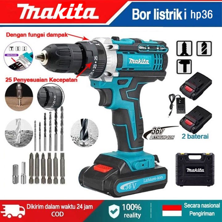 Jual Bor Elektrik Makita HP36 Impact Drill Obeng Kapasitas Besar ...