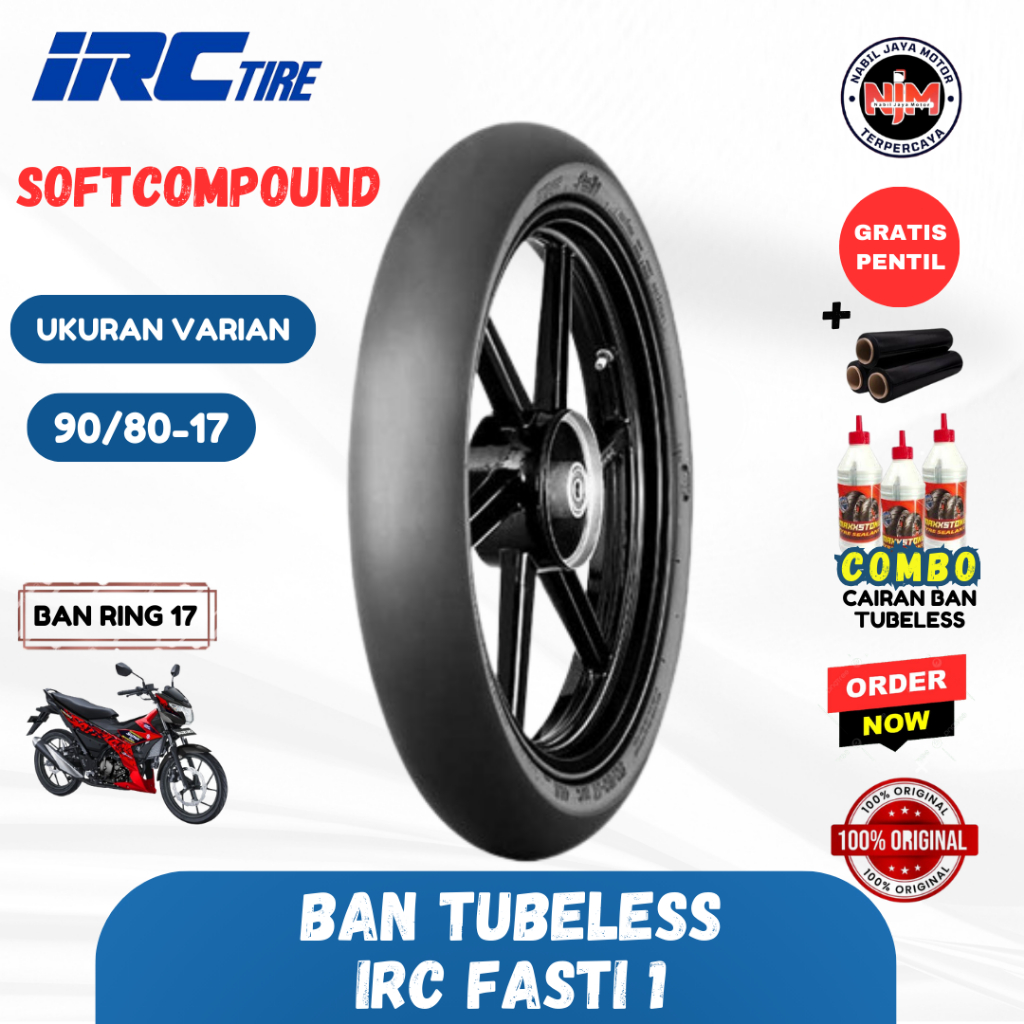 Jual Ban IRC Fasti 1 Ban Motor Balap / Soft Compound 90/80 Ring 17 ...