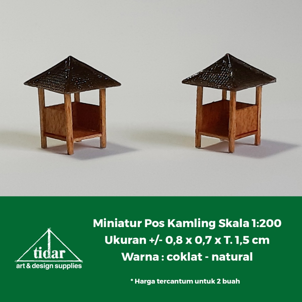 Jual MH - Miniatur Maket Pos Kamling Skala 1:200 - Pos Ronda / Gazebo ...