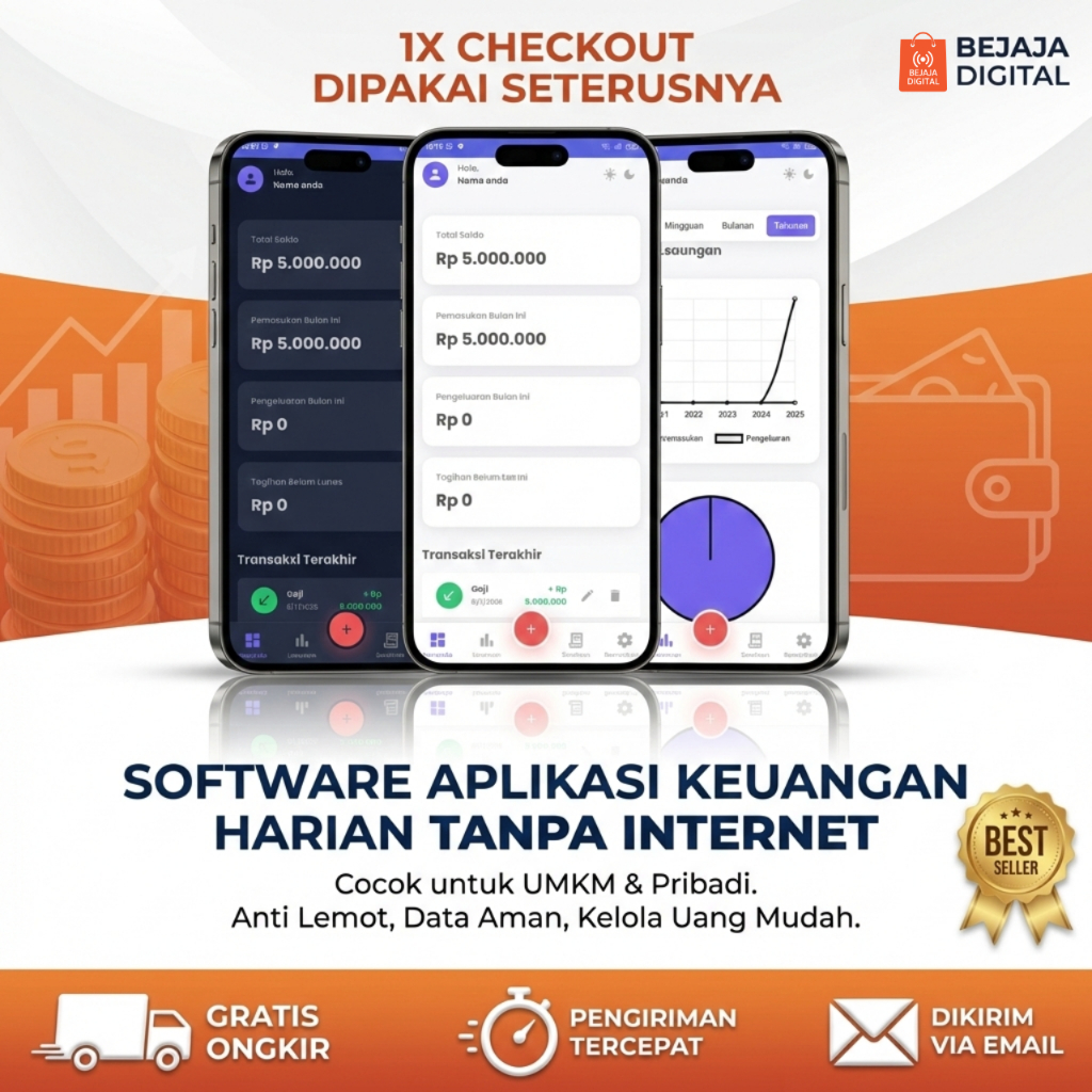 Aplikasi Keuangan MyFinance Premium - Catat Untung Rugi & Impor Ekspor Excel