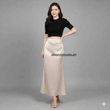 Rok Satin Duyung Marmaid Satin Silk Skirt