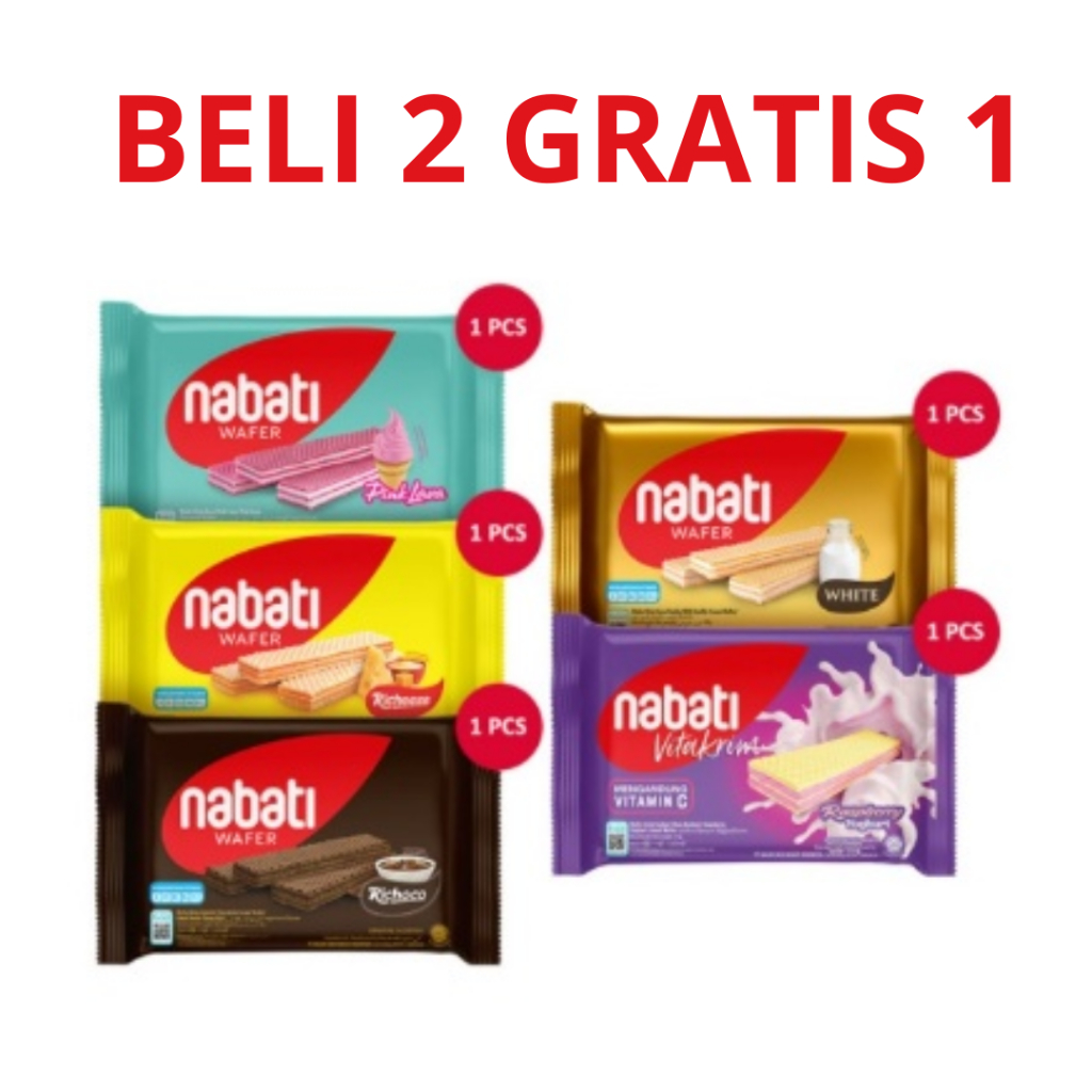 Jual NABATI WAFER ALL VARIANT RASA 37g [ PCS ] | Shopee Indonesia