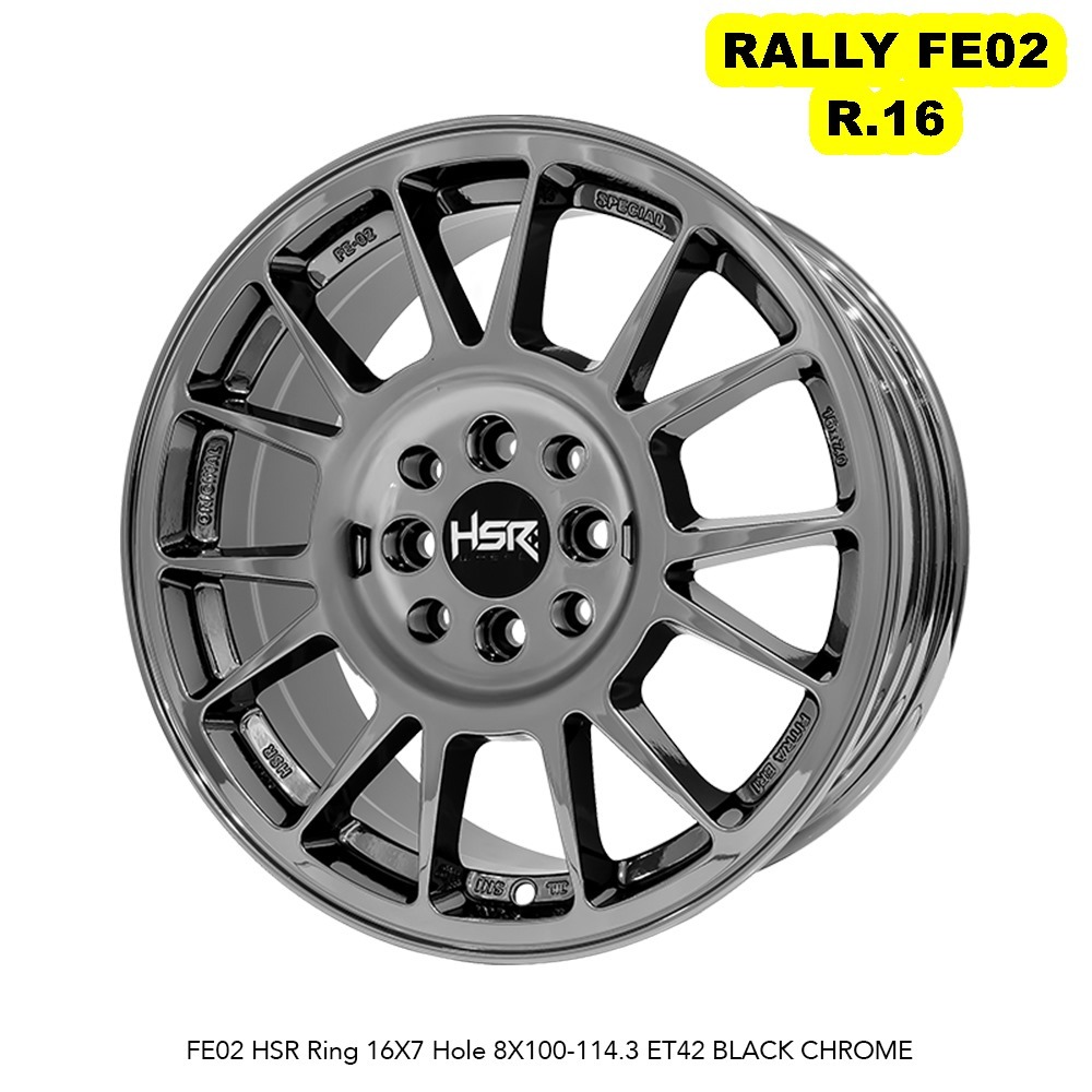Jual velg mobil rally ring 16 HSR FE02 BLACK CHROME r16 buat Avanza ...