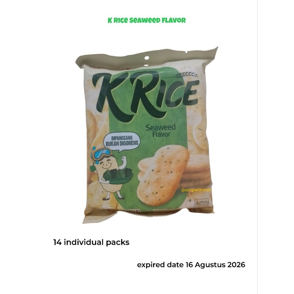 Jual Delfi Orion KRice crackers seaweed | Makanan Ringan Krekers Beras ...