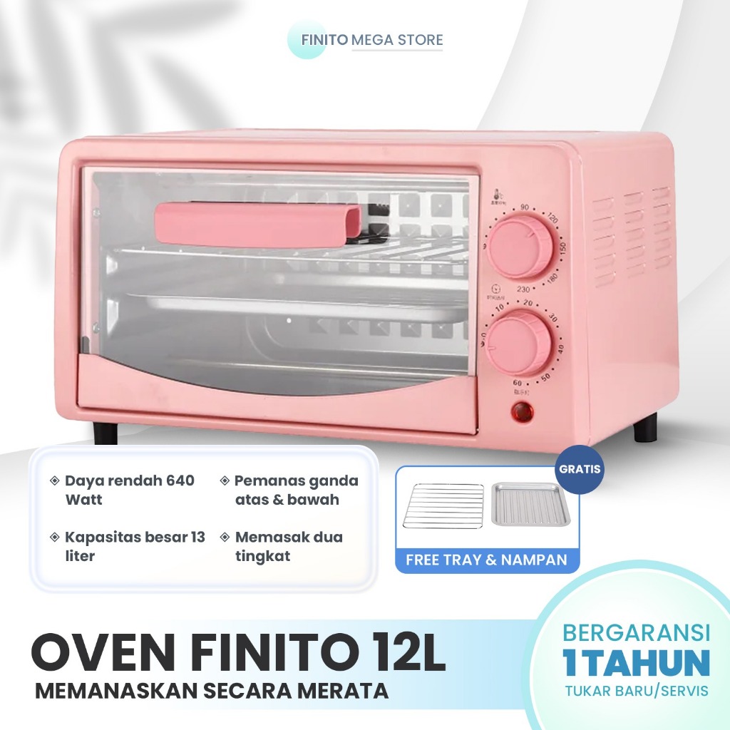Jual Oven Listrik Mini Kapasitas 12L Finito Alat Pemanggang Roti ...