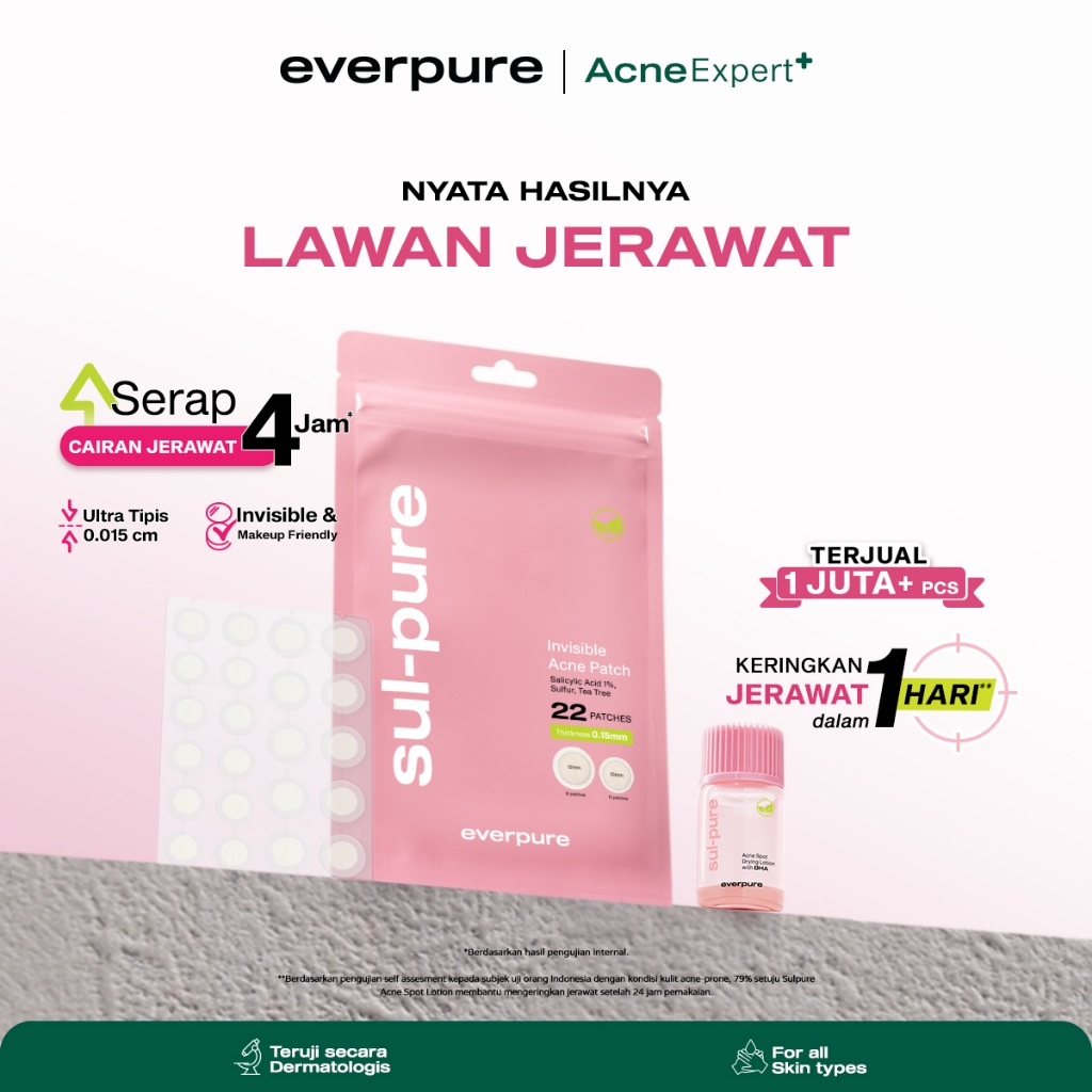 Bundle Acne Spot Drying Lotion dan Sul-pure Invisible Acne Patch