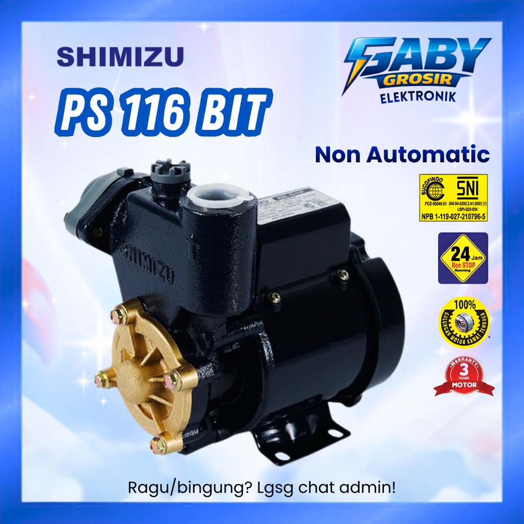 Jual POMPA AIR SHIMIZU PS-116 BIT / PS116BIT SUMUR DANGKAL MANUAL 125 ...
