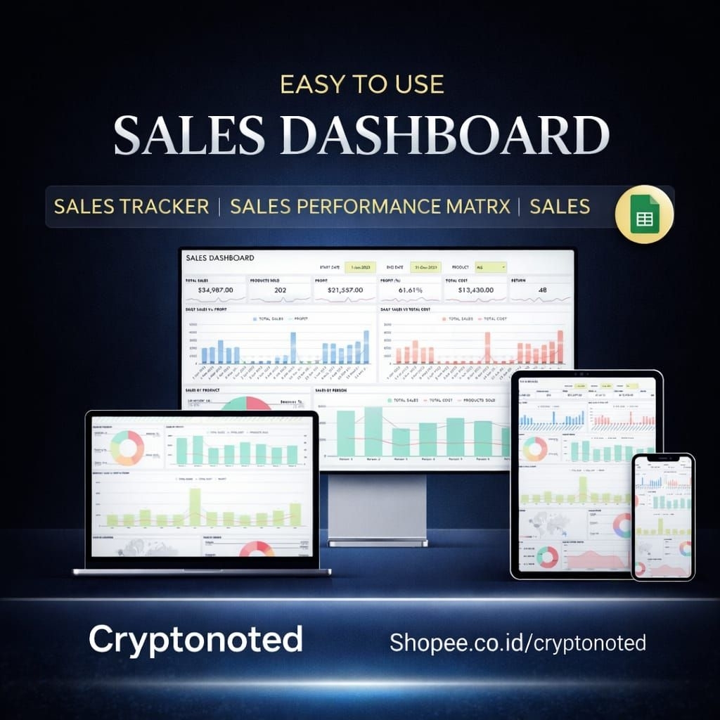 Jual PROMO!! KPI Sales Dashboard Spreadsheet + Database Report Laporan ...