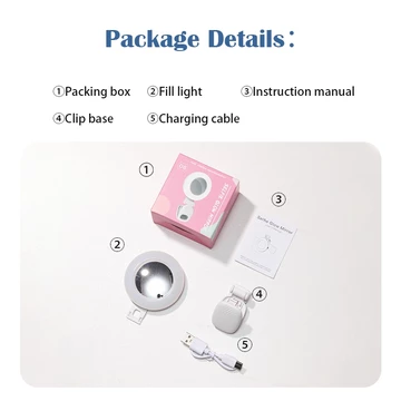 Selfie Ring Light 9 Levels Mirror Clip Dengan 3 Suhu Warna
