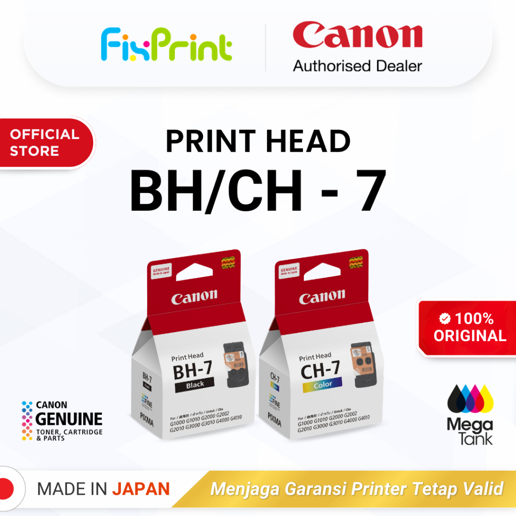 Jual FixPrint 100% ORIGINAL Set Print Head Canon BH7 & CH7 - Printer ...