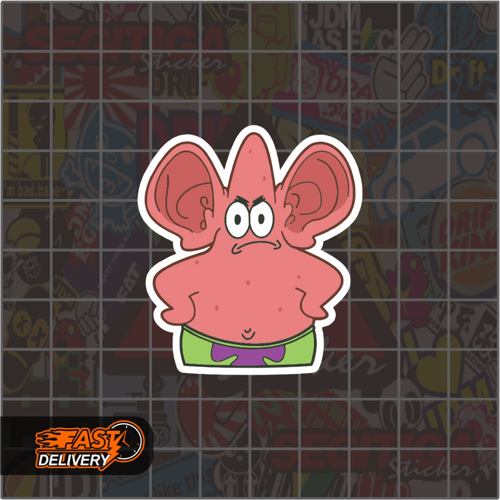 Jual Sticker Patrick Kuping Besar Ukuran 4.5 x 5 Cm | Shopee Indonesia