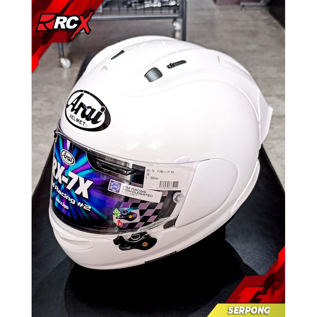 Jual HLM NEW Arai RX-7X FIM Racing #2 White | Shopee Indonesia