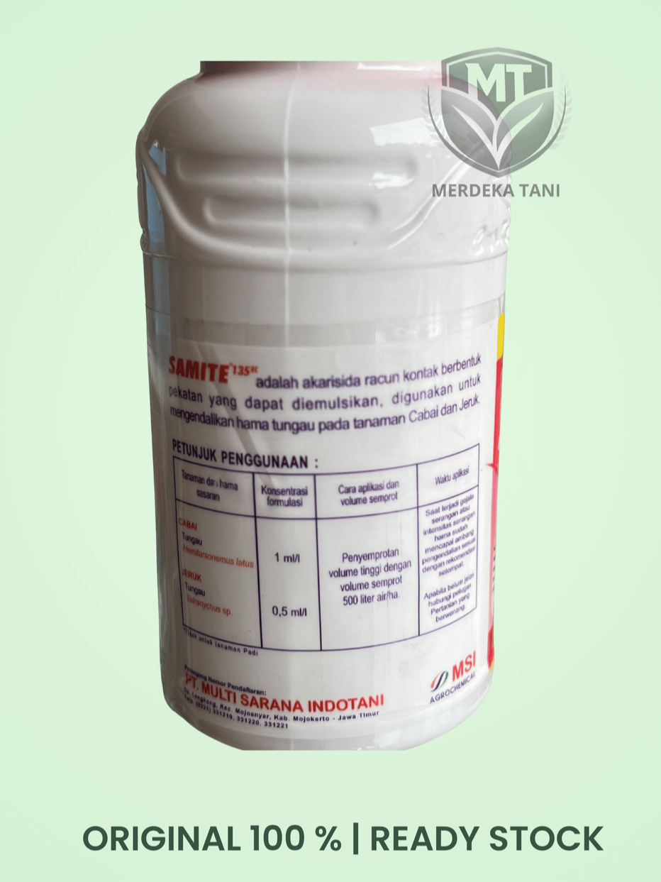Jual Insektisida Akarisida, SAMITE 135 EC 100 ML, Mengatasi hama pada ...