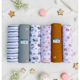 6 Pcs Bedong Bayi Baru Lahir Bahan Lembut Kaos Katun Pe Double Ukuran Jumbo 90x110 Cm SNI