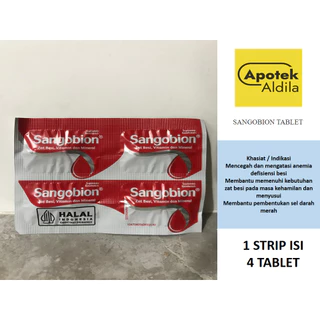 SANGOBION PERSTRIP ISI 4 KAPSUL SUPLEMEN ZAT BESI, VITAMIN DAN MINERAL