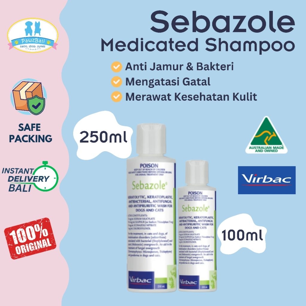Jual SALE !! Exp Jan 2027 Shampoo Sebazole Antibacterial, Fungi For ...