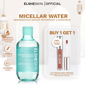 Elsheskin Cica Deep Cleansing Micellar Water 300ml Pembersih Wajah Makeup Remover Membersihkan
