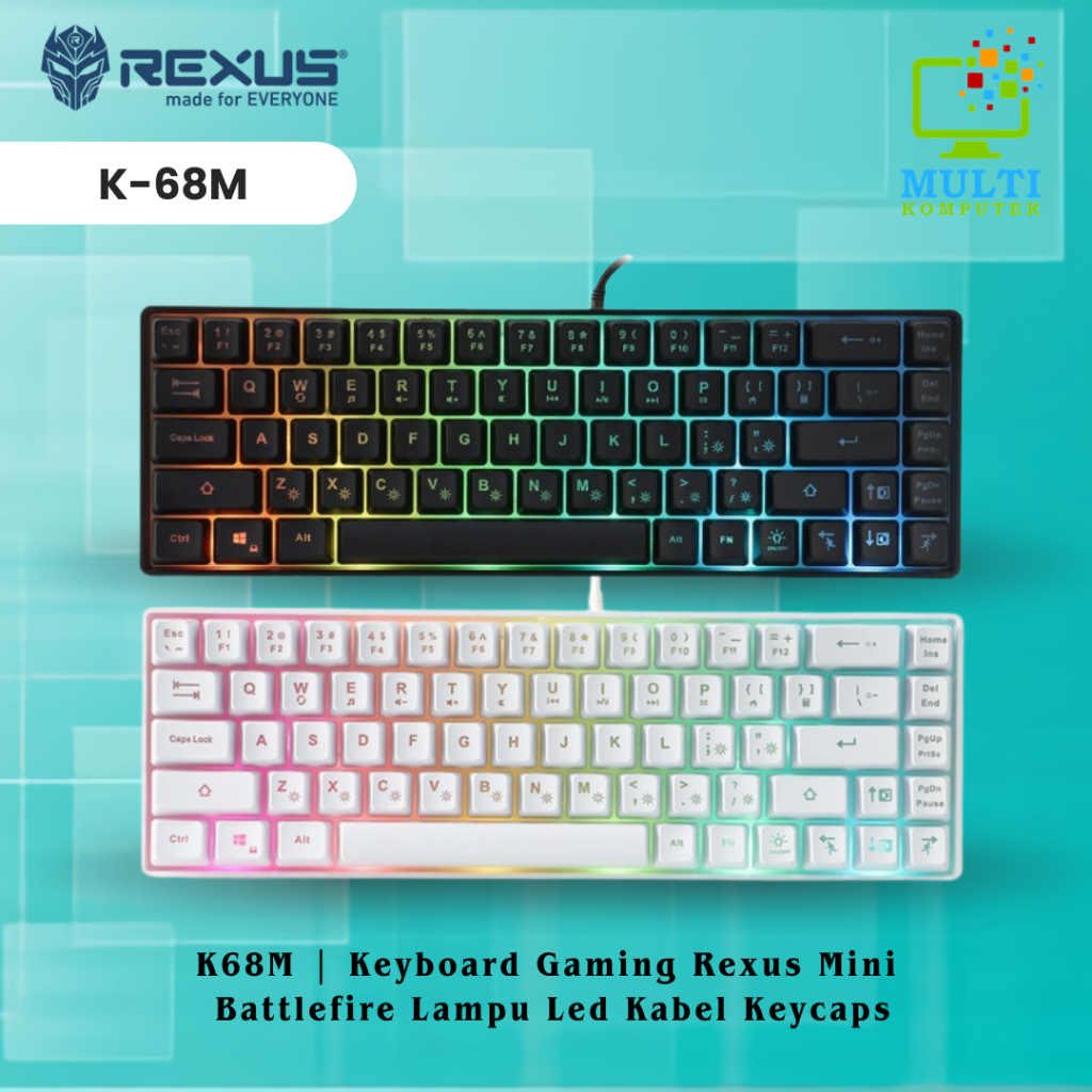 Jual Keyboard Gaming Rexus Mini Battlefire K68M | Shopee Indonesia