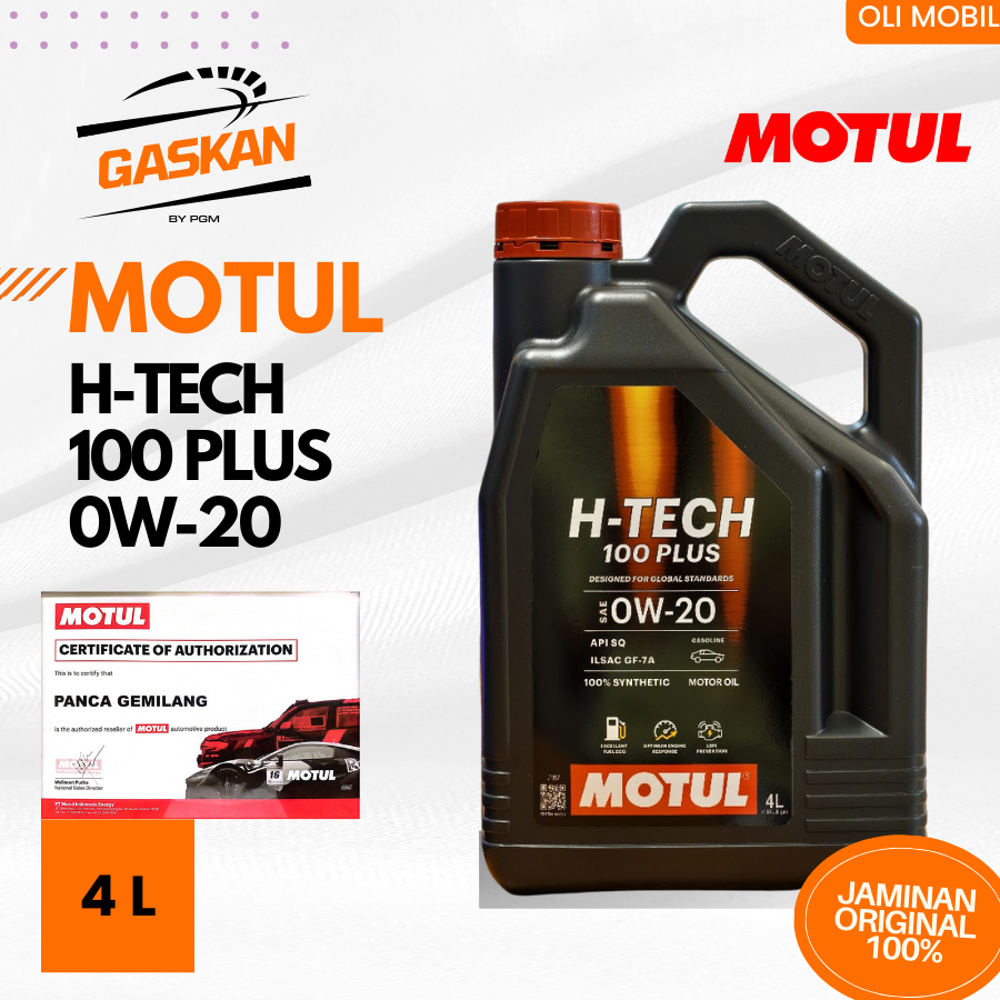Jual Oli Mobil Motul H-TECH 100 PLUS 0W20 API SQ 4L Galon (Dijamin