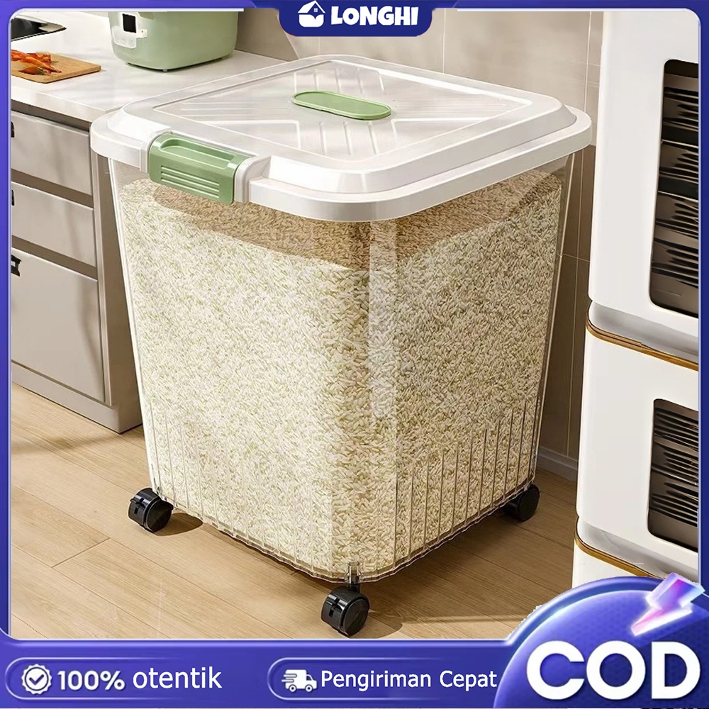 Product image penyimpanan beras wadah beras aesthetic tempat beras wadah beras aesthetic wadah beras tempat beras storage dispenser beras 10 kilogram10 kg estetik tempat beras 5 kg estetik rice box 25kg tempat beras 1