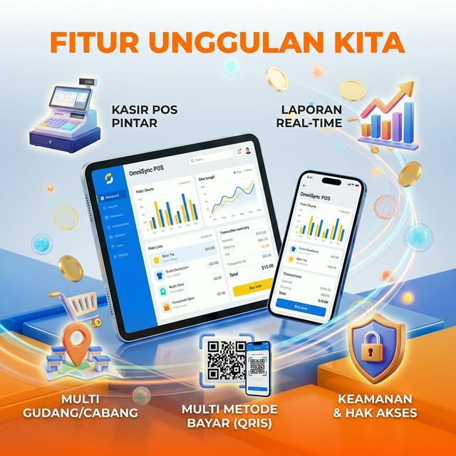 OmniSync POS Premium - Aplikasi Kasir & Sistem ERP Bisnis Multi-Cabang