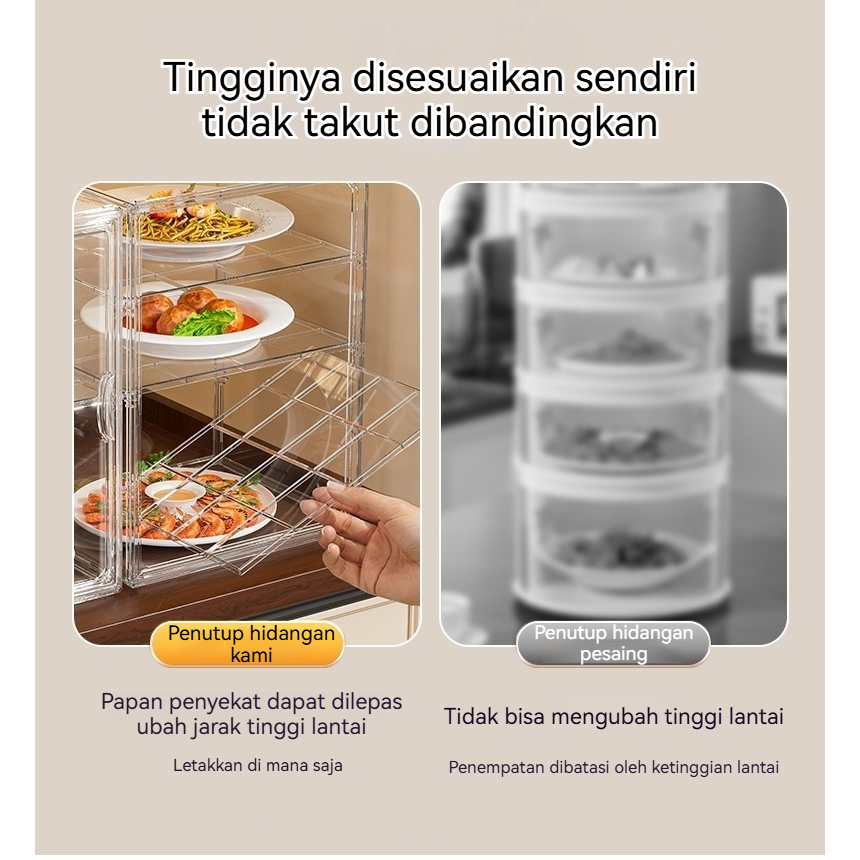Jual Lemari Makanan Tertutup Rak Display Makanan Food Storage Cabinet ...