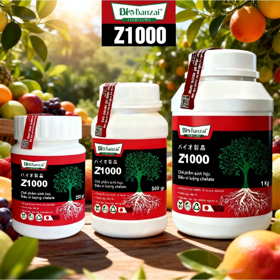 BIOBANZAI Z1000 pupuk organik jepang untuk pertumbuhan akar tunas bunga dan buah tanaman