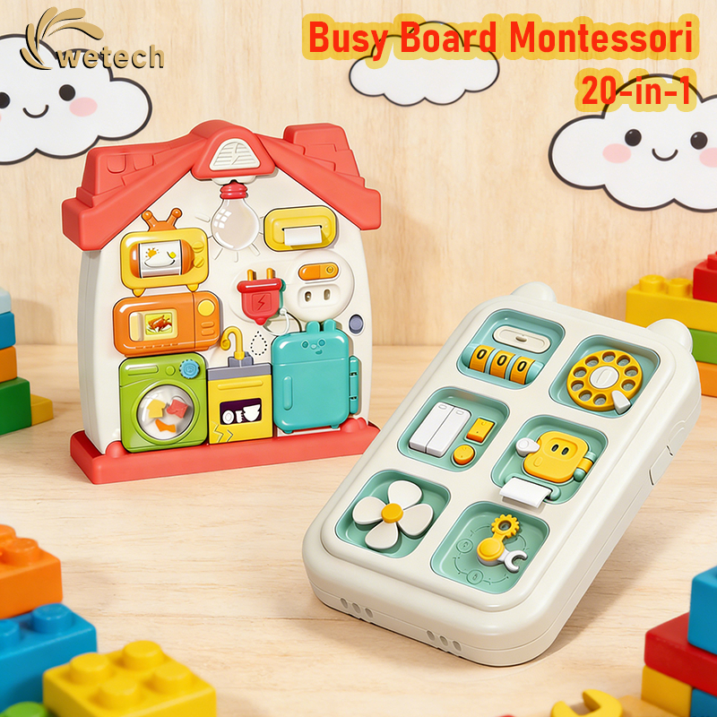 Jual WETECH 20-in-1 Baby Busy Board Mainan Edukatif Kids Montessori ...