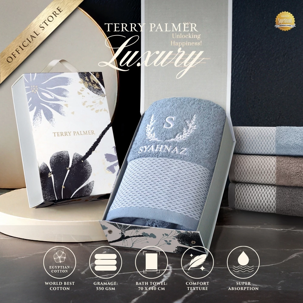 Terry Palmer Luxury - Vivien (Handuk Single Set) / Handuk Seserahan / Kado Pernikahan / Souvenir / Hadiah / Gift / Hampers - foto 1
