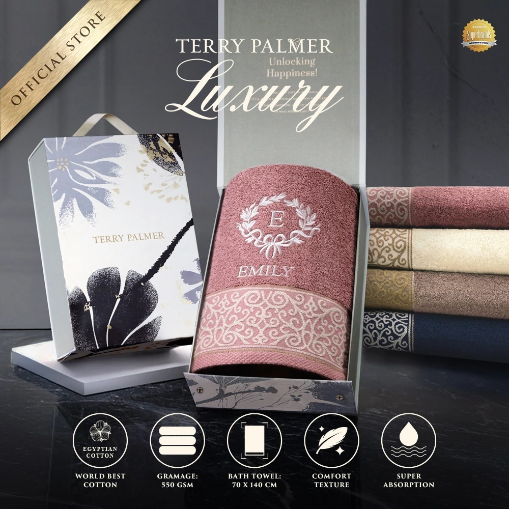 Terry Palmer Luxury - Royale (Handuk Single Set) / Handuk Seserahan / Kado Pernikahan / Souvenir / Hadiah / Gift / Hampers - foto 1