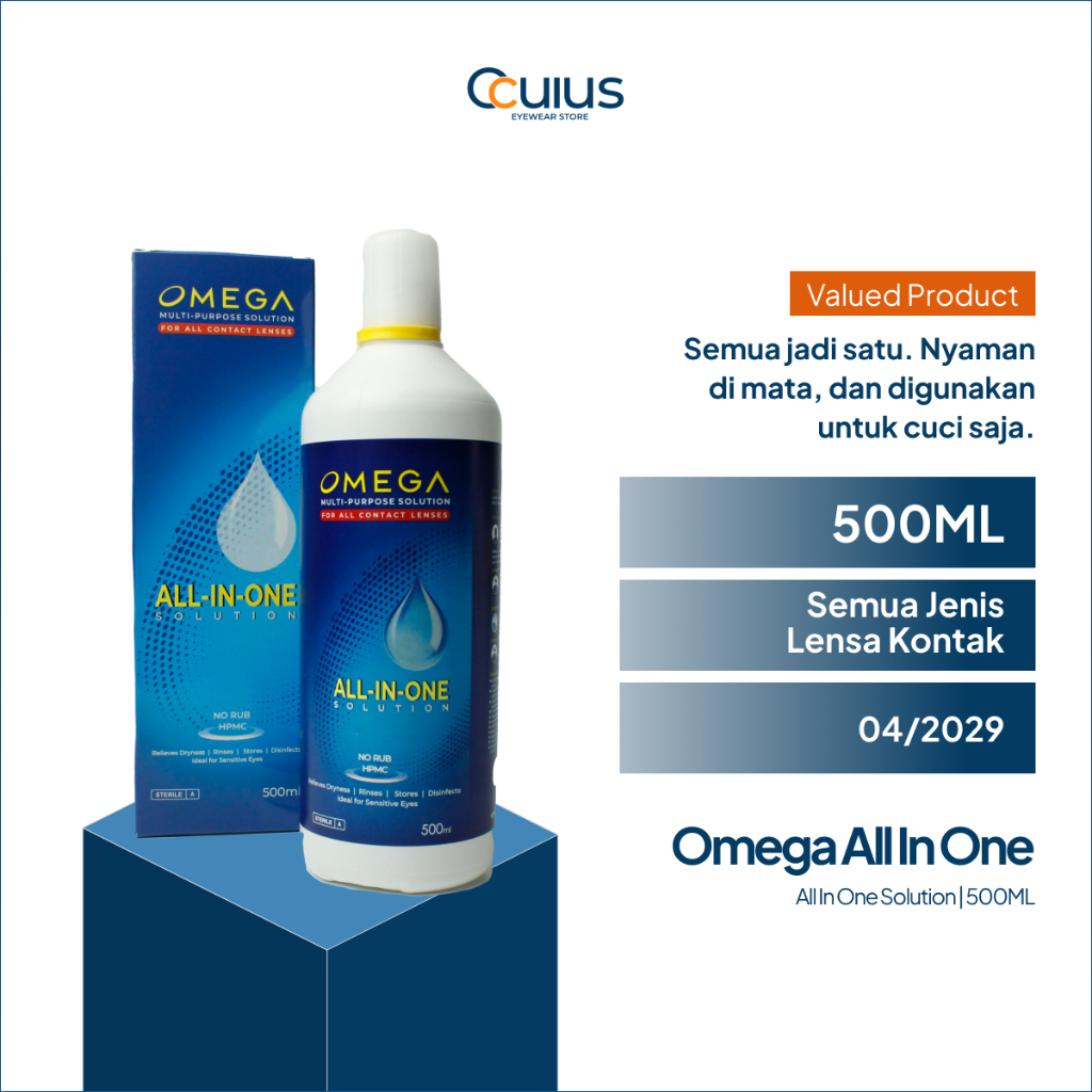 Jual Oculus - Solution/Cairan Lensa Kontak Omega All In One 500ML (Free ...