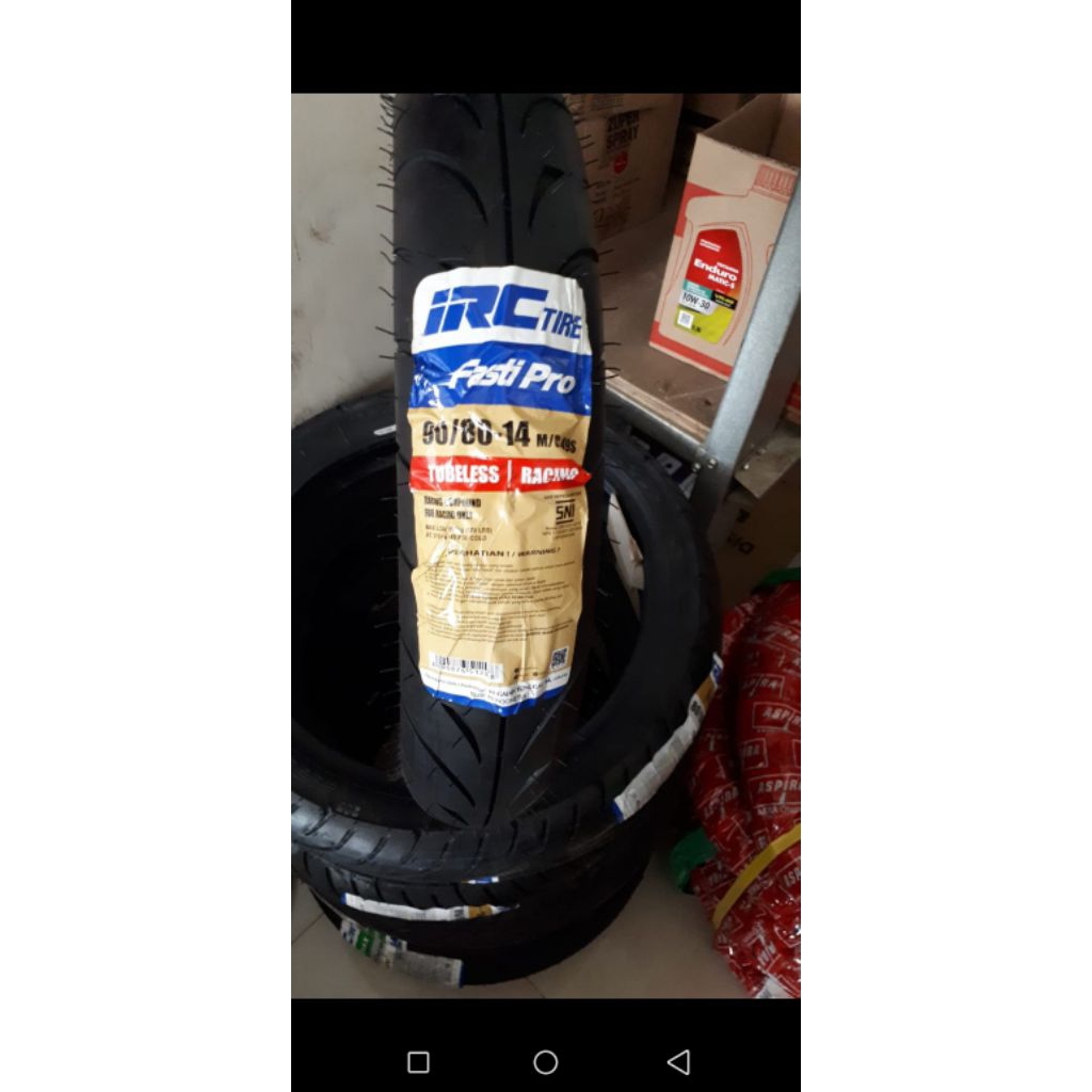 Jual Ban Motor IRC Fasti Pro 90/80-14 Tubeless - Desain Donat Anti Slip ...