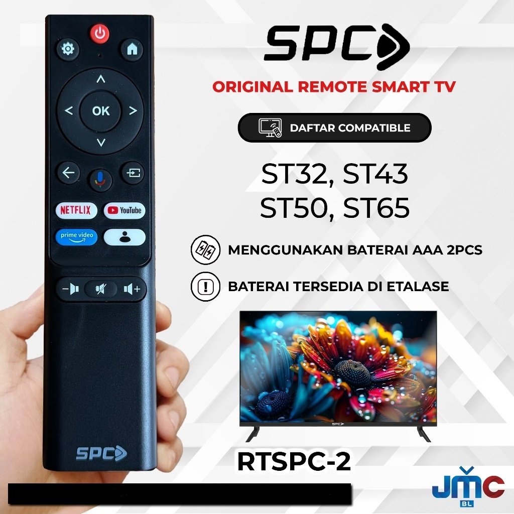 Jual Remote Smart TV Android SPC ST32 ST43 ST50 ST65 non Voice | Shopee ...