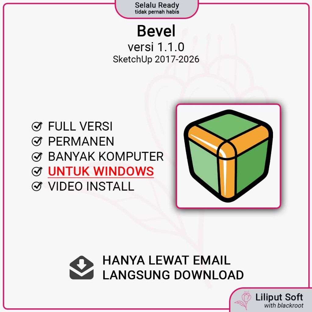 Jual Bevel Plugin SketchUp Full Versi Permanen Tanpa Batas Penggunaan ...