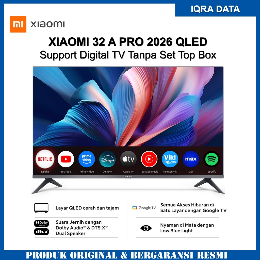 Jual Xiaomi TV 32 A Pro 2026 QLED Google TV 32 INCH - Youtube 