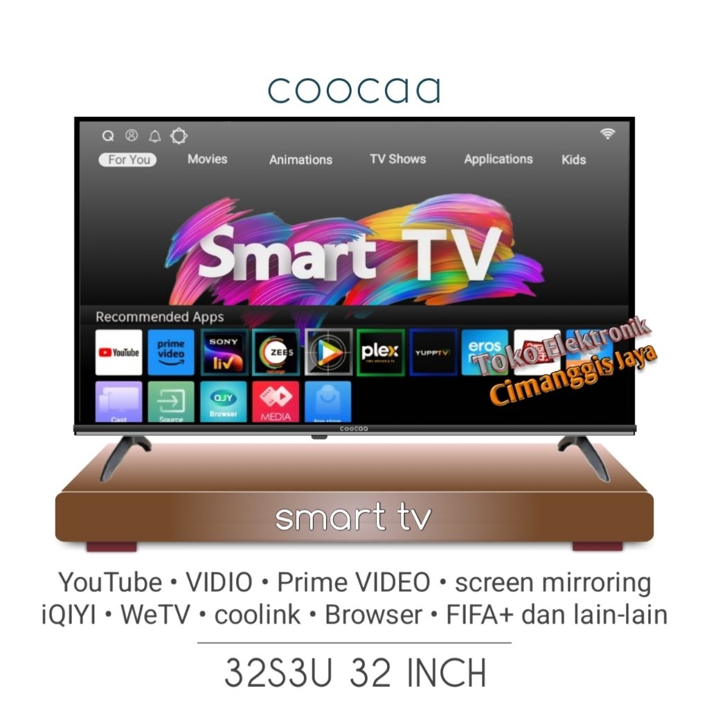 Jual smart tv 32S3U dan google tv led 32Z55 coocaa 32 inch digital ...