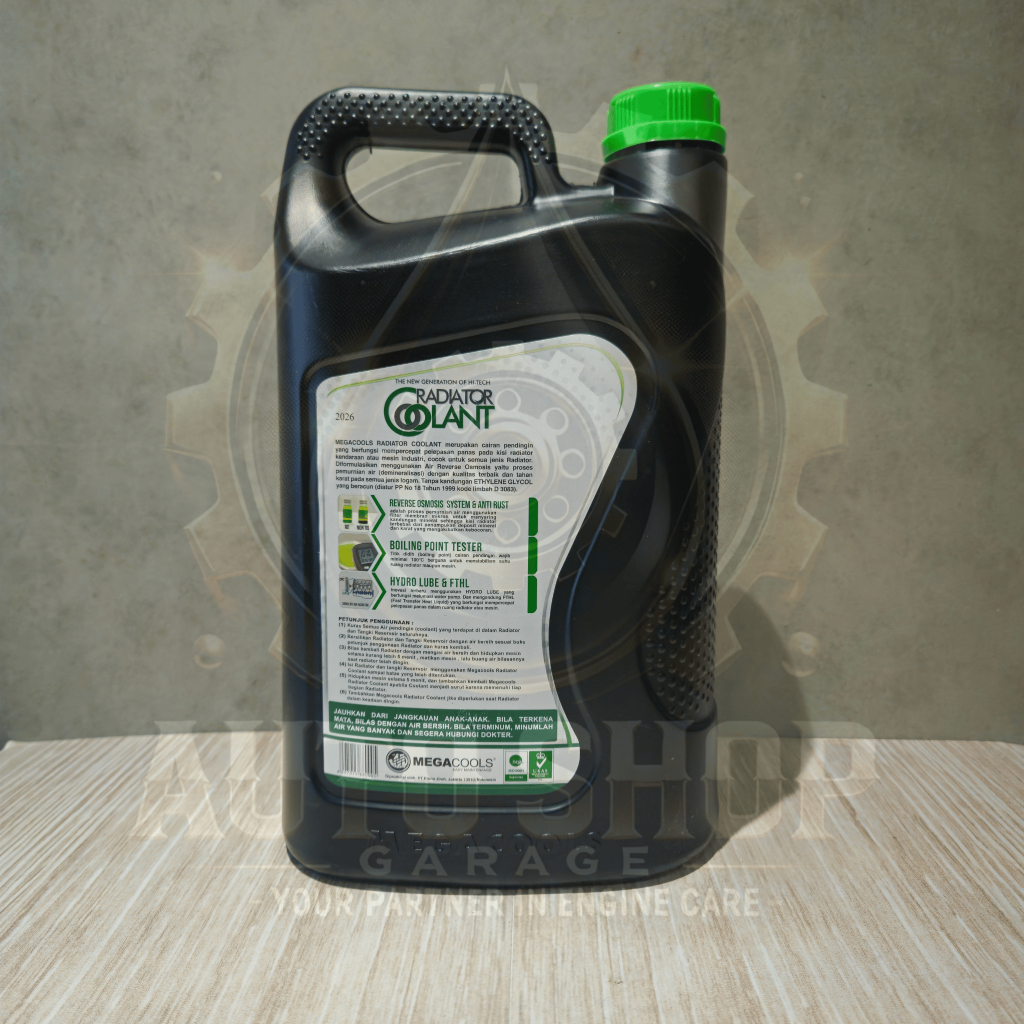 Jual Megacool Radiator Coolant HIJAU 5 Liter/1 Galon - Air Radiator ...