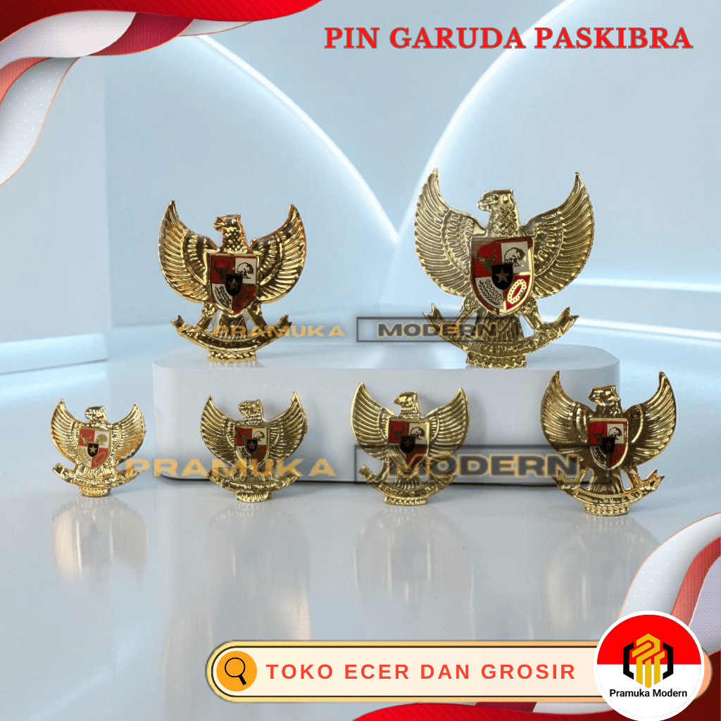 Jual Pin garuda 2cm 2,5cm 3cm 3,5cm 4cm 5cm pin peci paskibra | Shopee ...