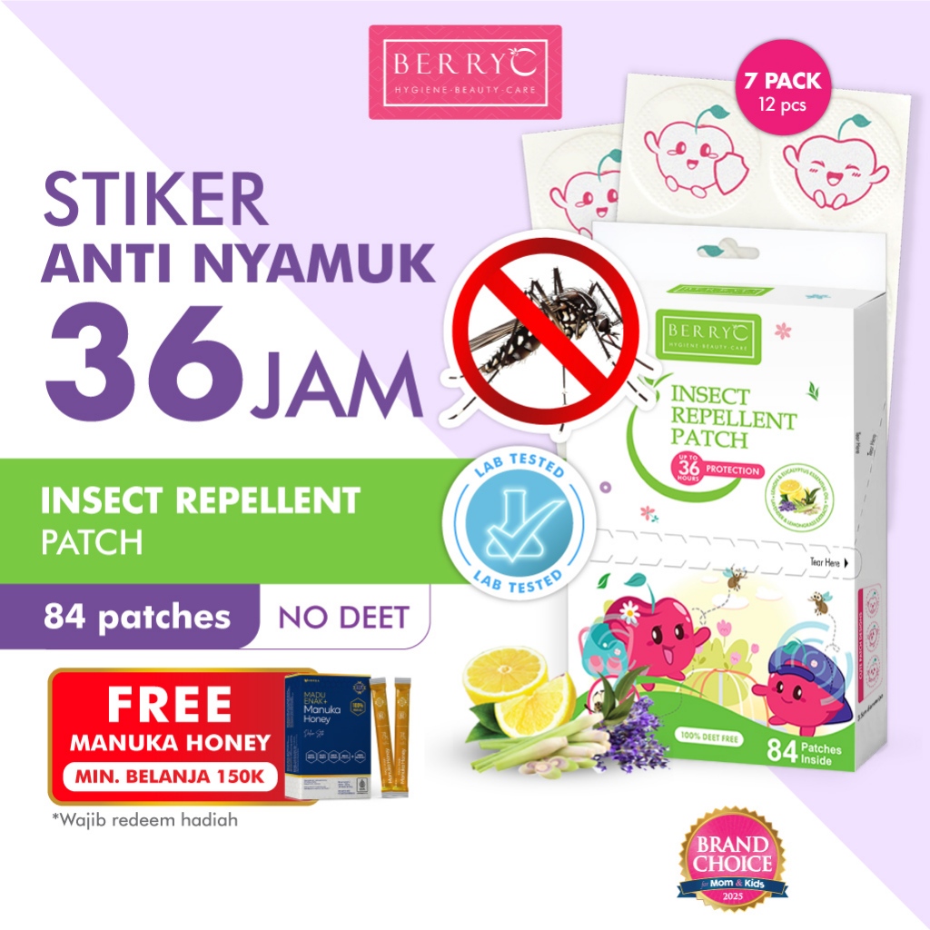 Jual BerryC Insect Mosquito Repellent Patch Box 84pcs - Stiker Anti ...