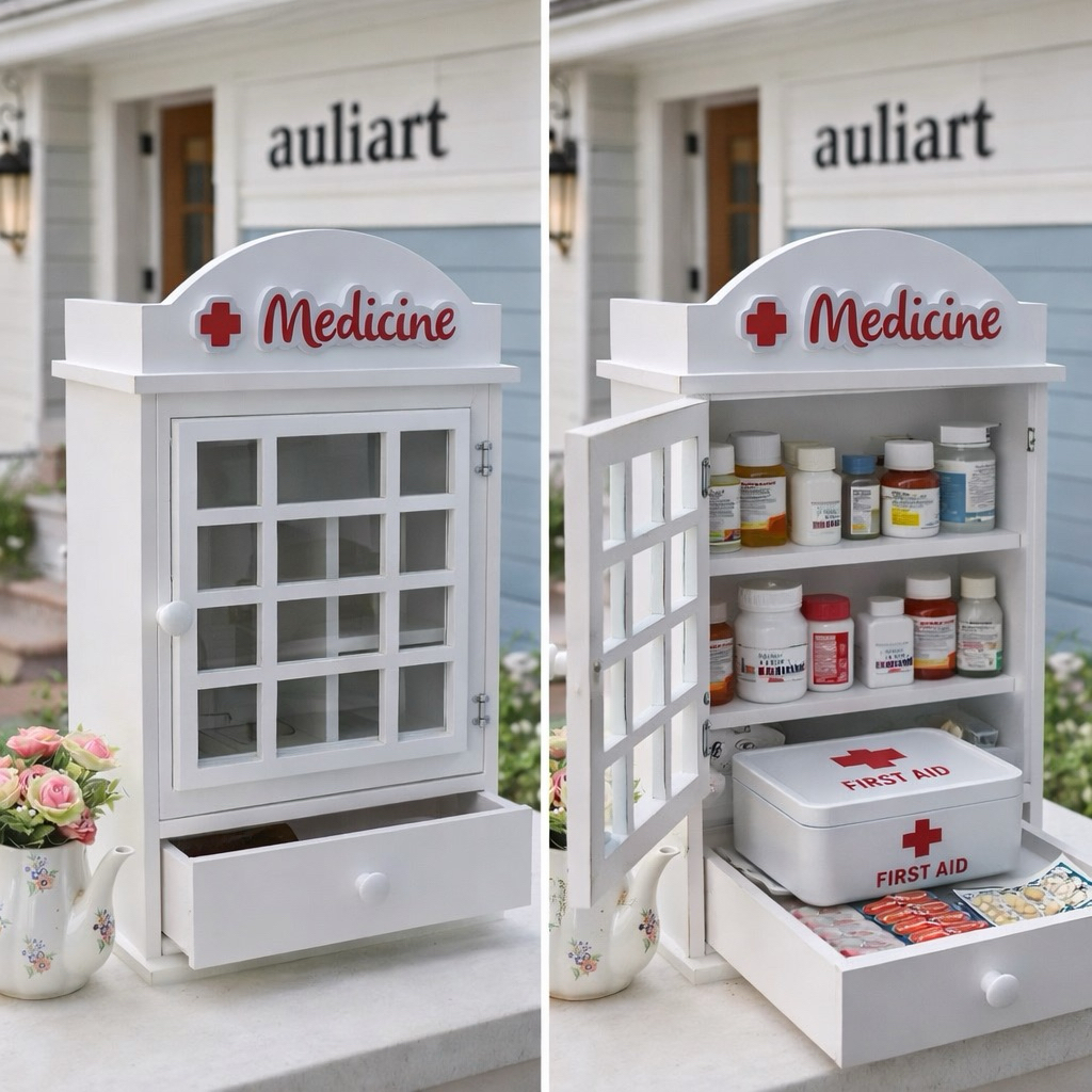 Jual AULIART KOTAK OBAT P3K MEDICHINE LONDON FIRST AID KIT RAK OBATAN ...