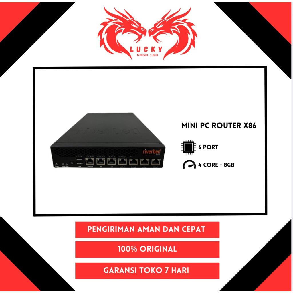 Jual Mini PC Router X86 6 Port LAN Gigabit 4 Core 8GB SSD ROS7 Ready ...